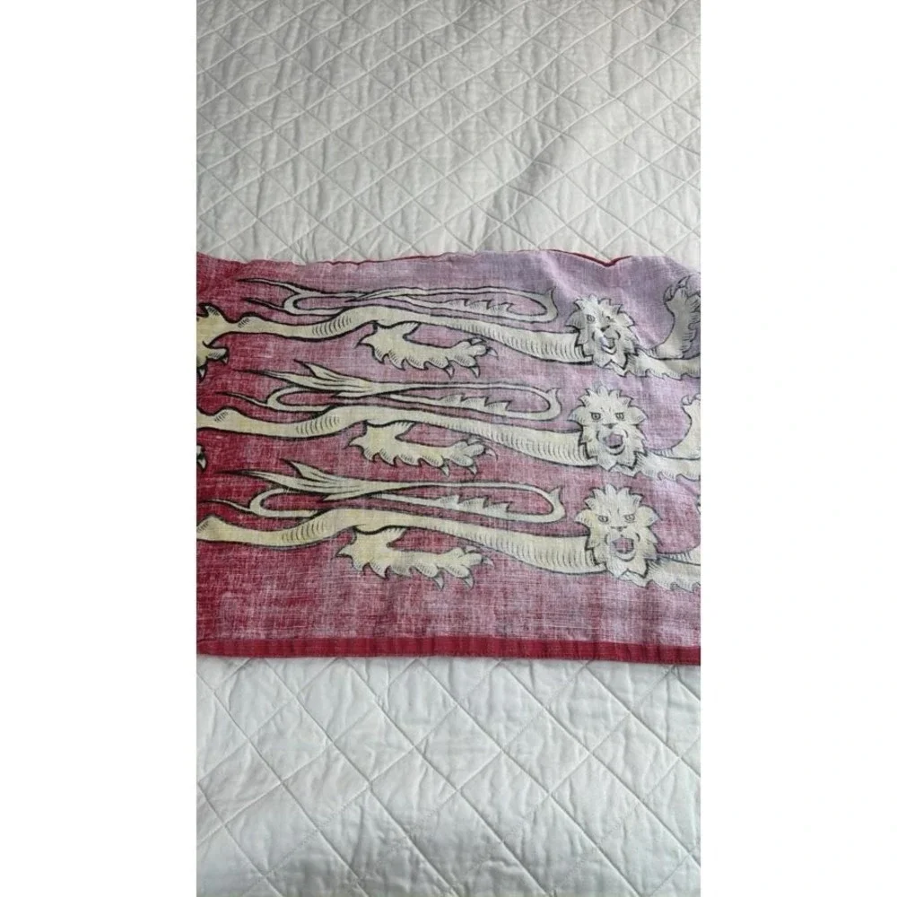 Richard Lion 15x25 English Heritage Banner Linen Cotton Red With Gold Lion UK